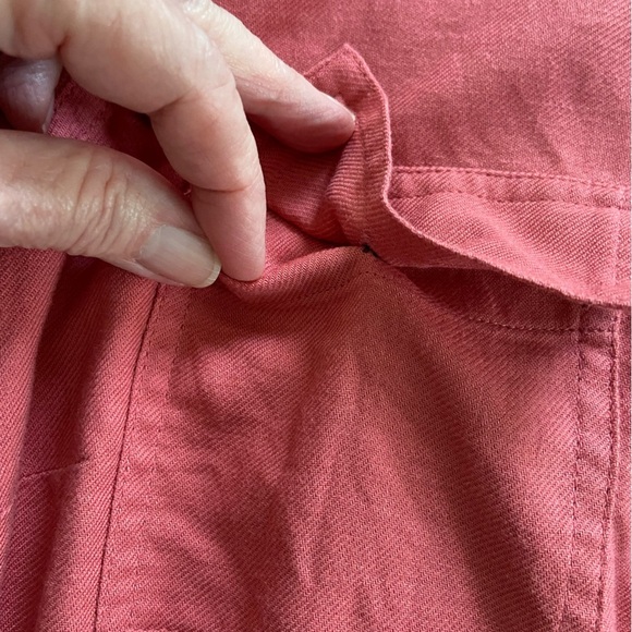 Croft & Barrow A-Line Shirtdress Short Sleeve Knee Length Mauve Pink Size Small - Picture 6 of 11